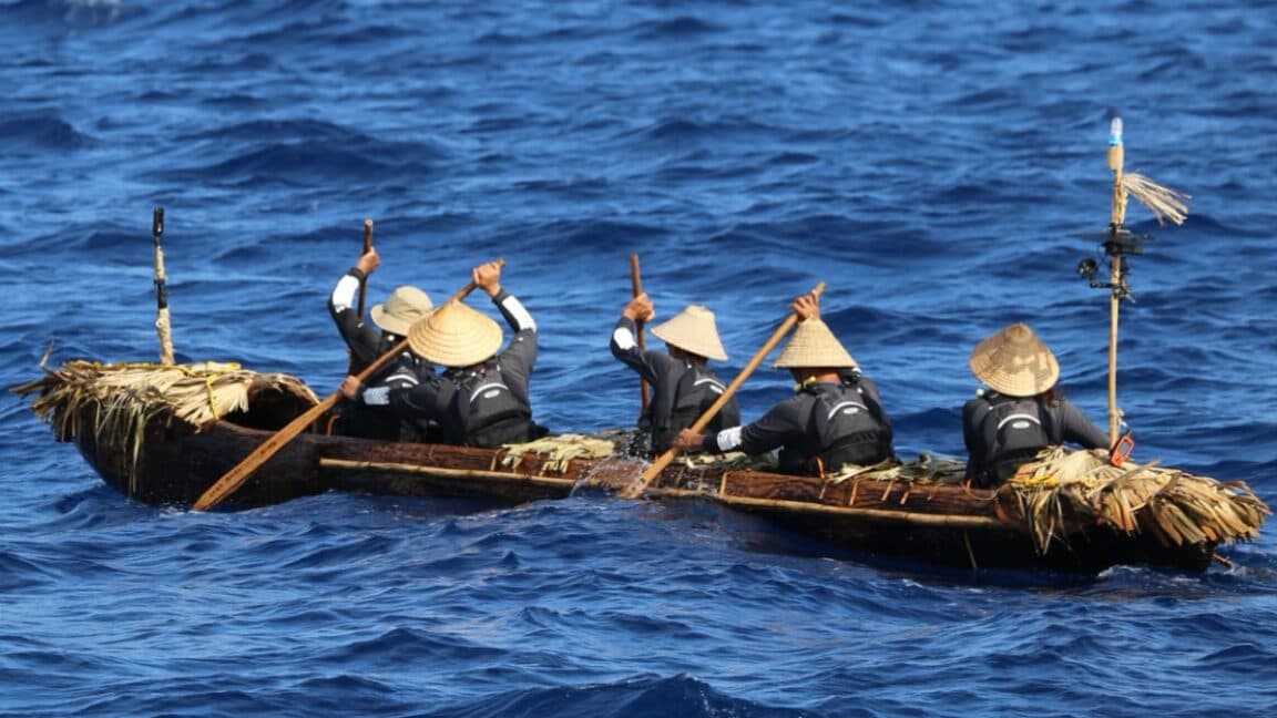 🚣‍♂️ 45-HOUR CANOE CHALLENGE: Are we vibing with the cavemen? 🗿🔥 #PaleolithicRoadTrip #NoCap