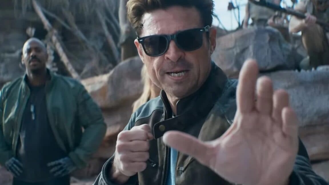 "Johnny Cage got a glow-up! Karl Urban’s here dropping jokes like it's a fatality! 💀🔥 #MortalKombat"
