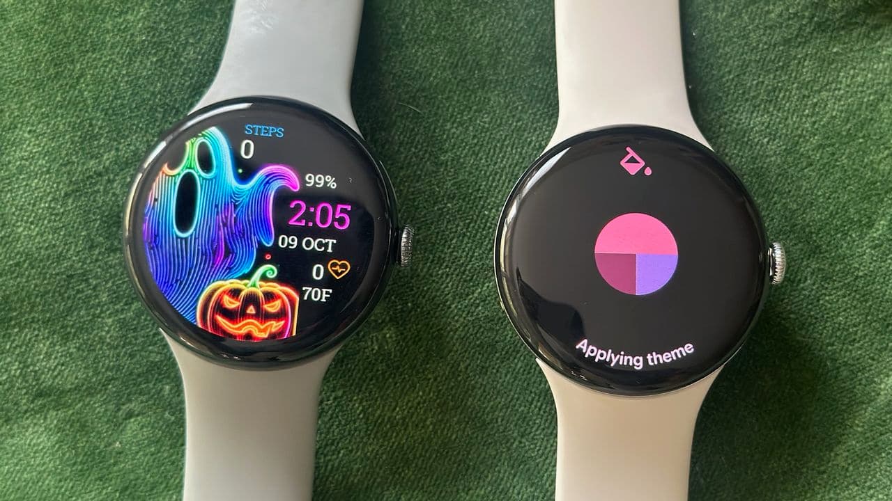 “Transforming your Google Pixel Watch theme like it's a Minecraft skin 🔥💀 #GlowUp #NoCap”