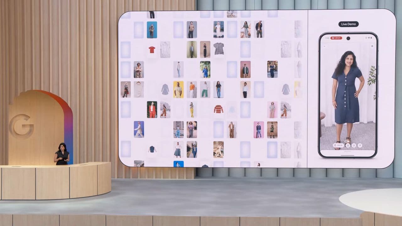 "Shopping just went from boring to lit! 🛍️🤖 Google’s 'Try On' is here to make you look fly! 💅🔥"