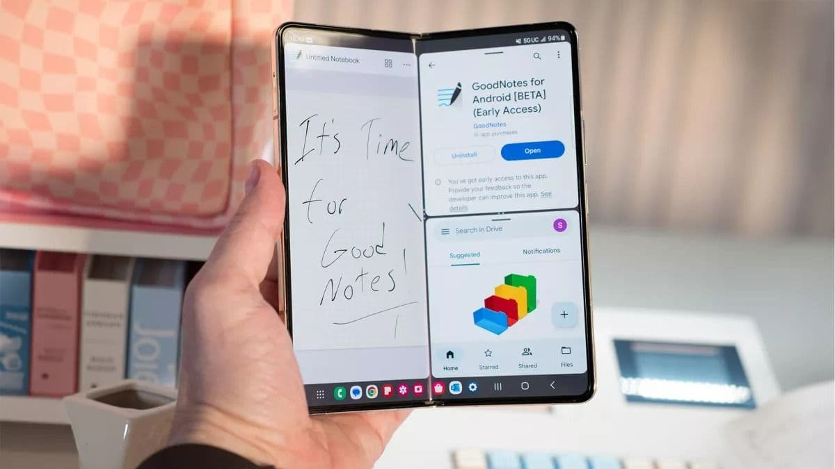 "Samsung drops 'Certified Re-newed' Z Fold 5! 💀 But do we really trust foldables? 🥴 #Cope #Seethe"