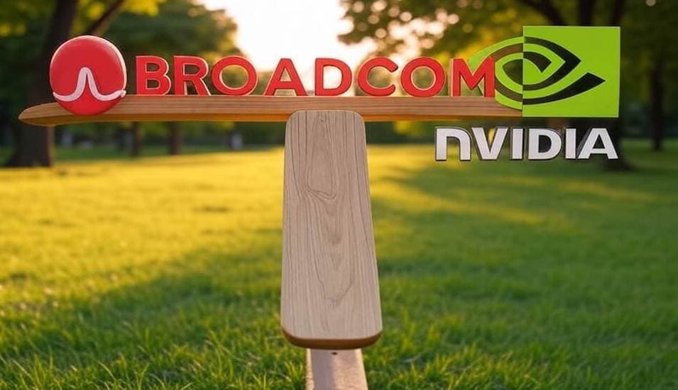 Broadcom vs. Nvidia: Two tech giants throw hands 🔥💀 Not a zero-sum game, just vibes 💅💸 #BettingOnTheFuture