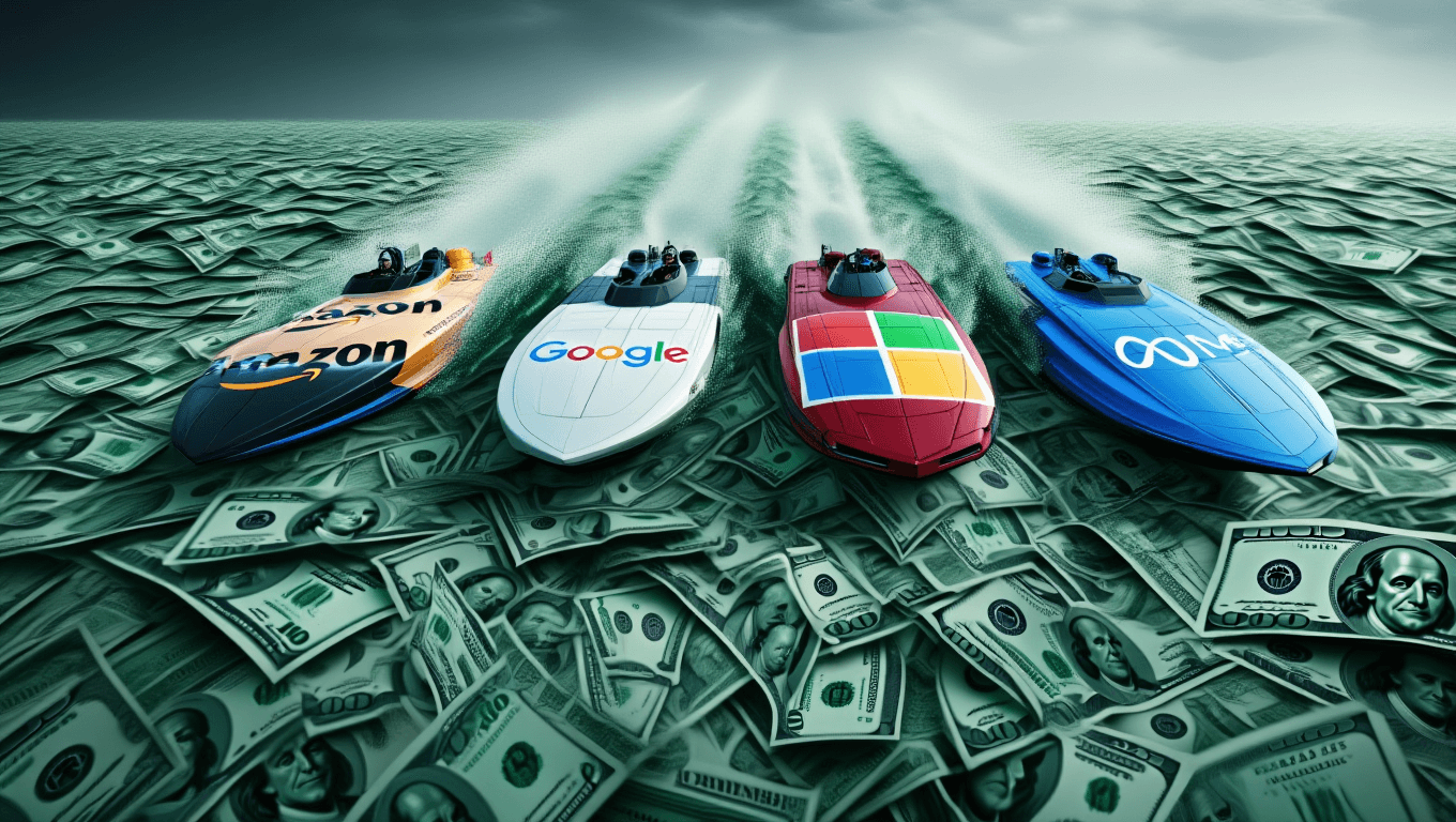 "AI’s flexin’ hard on the cloud ☁️💪 but investors be out here like ‘pick me, choose me!’ 💸😅 #RichPeopleProblems"