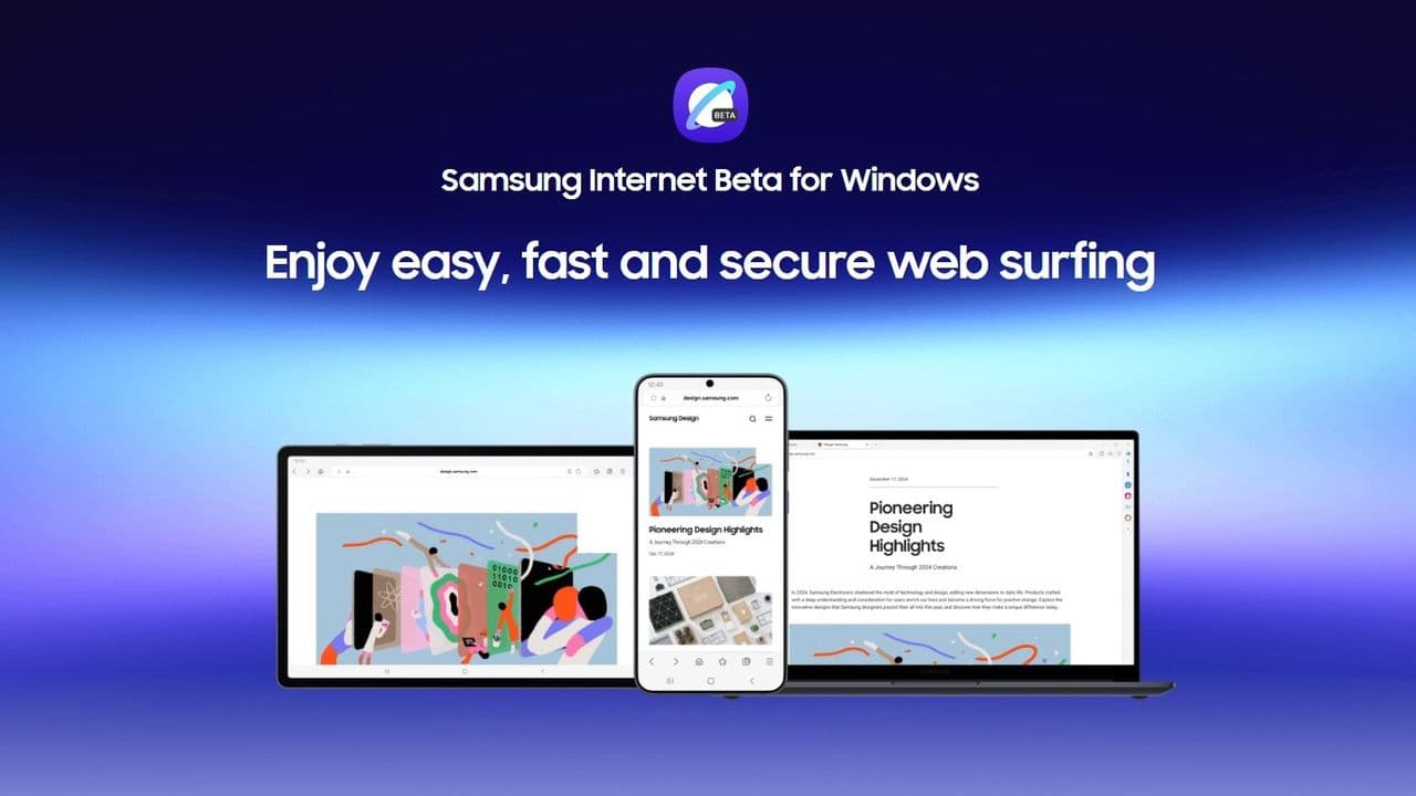 "Samsung Internet beta drops on PC! 🤯 It's like bridging galaxies but with AI ✨💻 No cap, vibes are immaculate! 🔥"