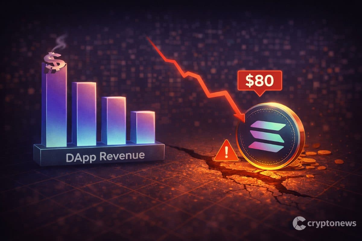 Solana DApp Revenue Falls to 18-Month Low as SOL Price Risks $80 Retest