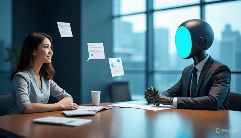 "Upwork's AI just pulled a fast one on job seekers 💼🤖✨ Say bye to cringe interviews! 🚀 #RoboRecruiter"