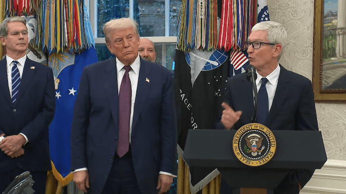 Apple’s throwing $100B at US manufacturing but still can’t make iPhones without a side of 🇨🇳. 💀💸 #Cringe