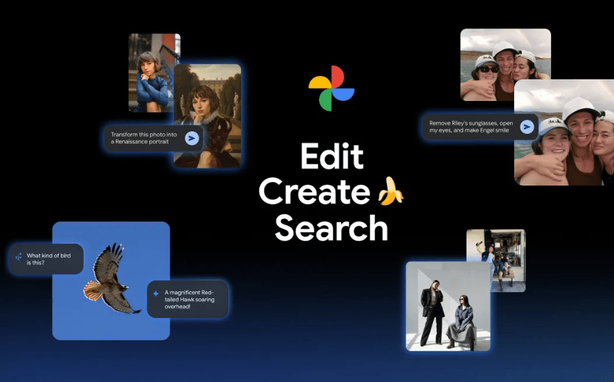 "Google Photos just dropped 🔥 AI edits powered by Nano Bananas 🍌💀. Time to flex your pics, fam! 💯"