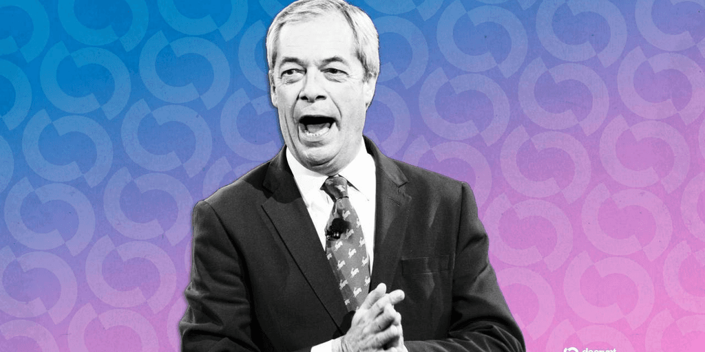 When your crypto bro donates $5.4M to Farage like it's a Fortnite skin drop 💸💀 #BitMEXBlessed #BasedOrCringe?