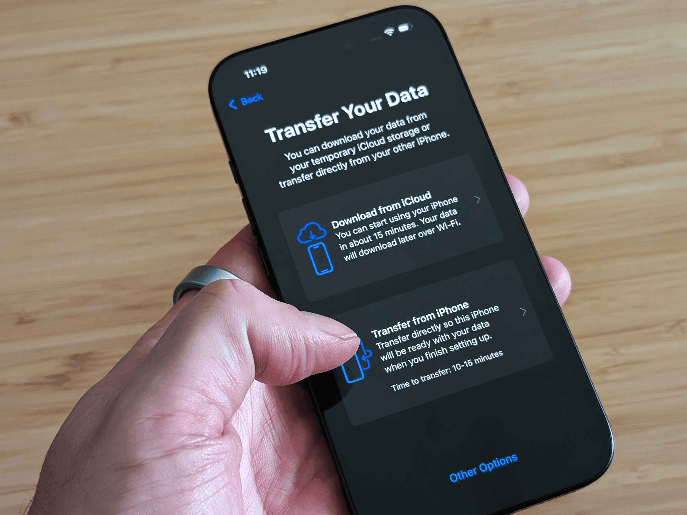 "Switching iPhones in 2025 be like: when your data transfers faster than your WiFi 💀🚀 #iPhoneHacks"