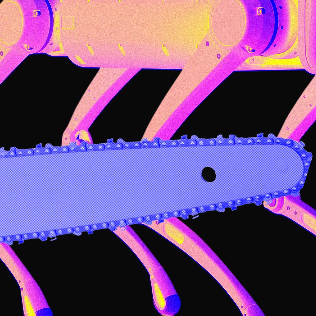 When your AI robot's got more stamina than your WiFi 😤💀 Chainsaw-proof? Bet! 🔥 #RobotsAintPlayin