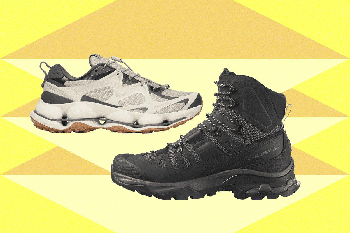"Boots or Trail Runners: Choose Your Fighter for the Ultimate Hike-off! 👟🥾🔥 #NoCap"
