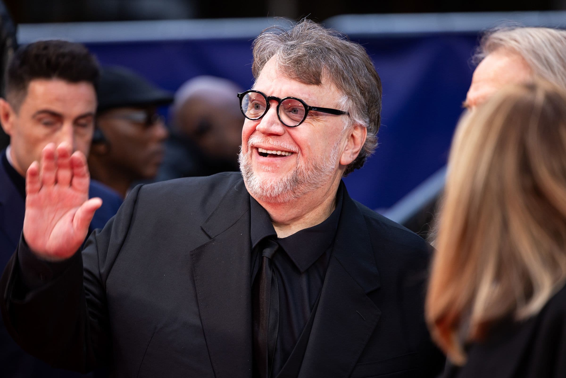 "Guillermo del Toro praying AI art stays in the trash 🗑️💀 No cap, he’s vibin’ with the chaos! 🔥✌️"